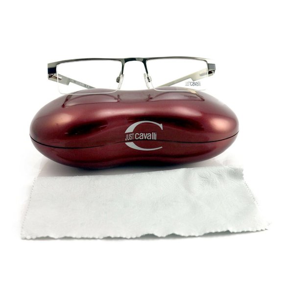 Just Cavalli Rectangle Unisex Silver Metal Frame - Picture 6 of 6